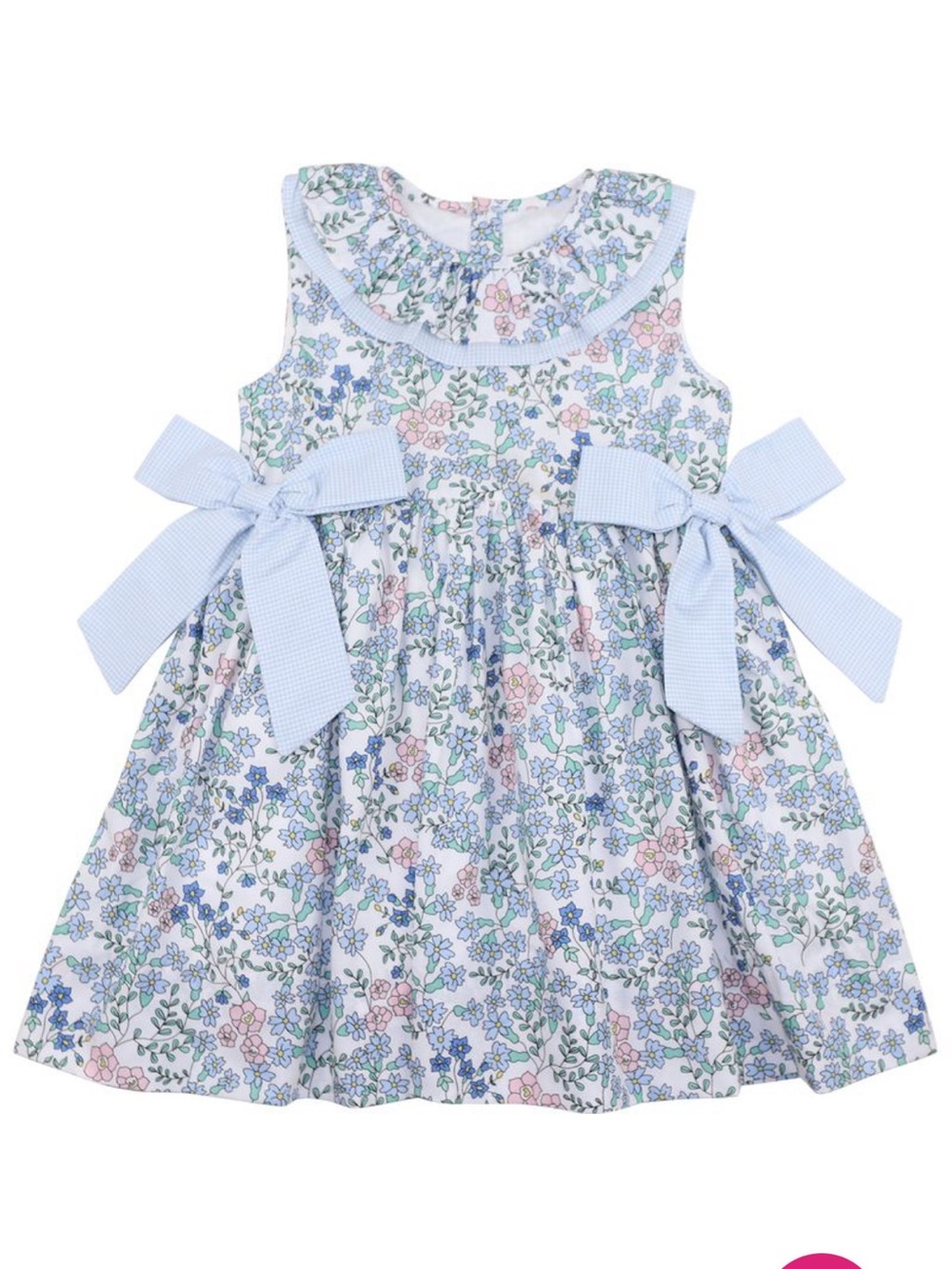 Toddler Floral Blue Bow Sundress